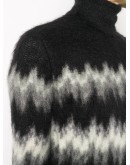 abstract-stripe knitted jumper