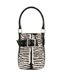 Wanda zebra-print bucket bag