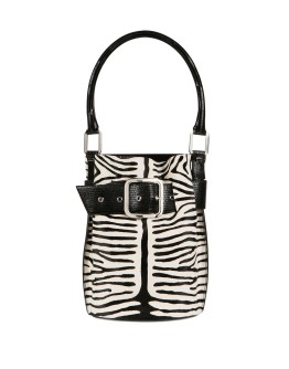 Wanda zebra-print bucket bag
