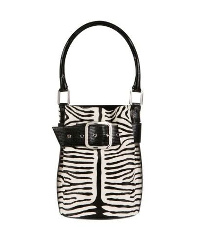 Wanda zebra-print bucket bag