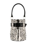Wanda zebra-print bucket bag