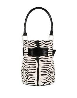 Wanda zebra-print bucket bag