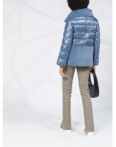 faux fur panel padded coat