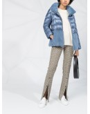 faux fur panel padded coat