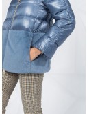 faux fur panel padded coat