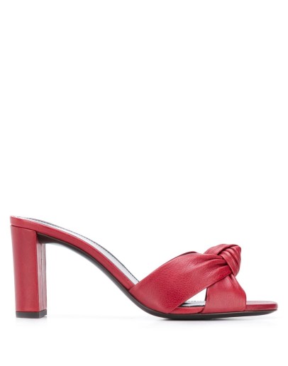 Bianca ruched 80mm mules