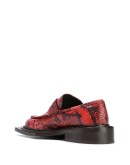 embossed snakeskin effect loafers