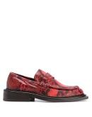 embossed snakeskin effect loafers