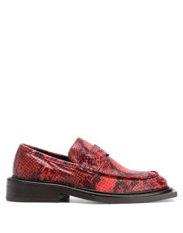 embossed snakeskin effect loafers
