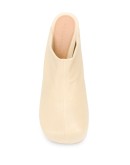 sculptural 70mm leather mules