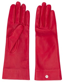 snap button leather gloves