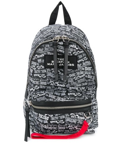 printed logo backpack