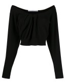 off-shoulder cropped top