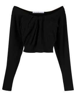 off-shoulder cropped top