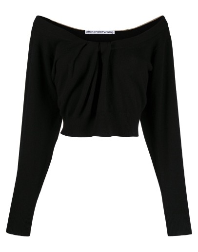 off-shoulder cropped top