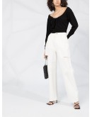off-shoulder cropped top