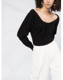 off-shoulder cropped top