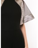 panelled metallic-sheen jumpsuit