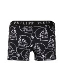 Outline skull-print boxers
