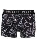 Outline skull-print boxers