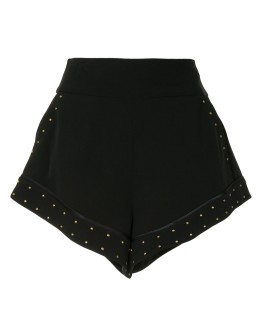 micro-stud flared shorts