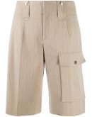 knee-length wool shorts
