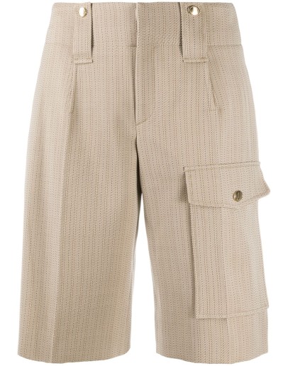 knee-length wool shorts