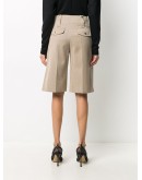 knee-length wool shorts
