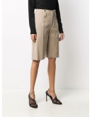 knee-length wool shorts