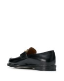 gold buckle slip-on loafers