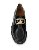 gold buckle slip-on loafers