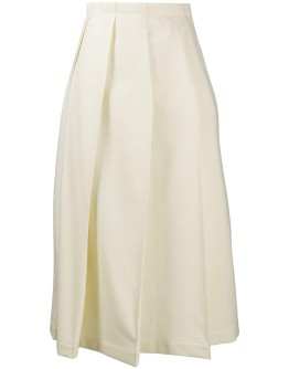 pleated a-line skirt