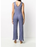 wave-print knitted jumpsuit