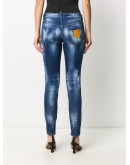 distressed skinny tapered jeans