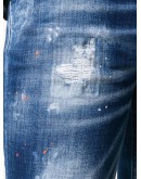 distressed skinny tapered jeans