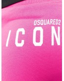 Icon print drawstring mini shorts