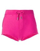 Icon print drawstring mini shorts