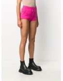 Icon print drawstring mini shorts