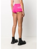 Icon print drawstring mini shorts