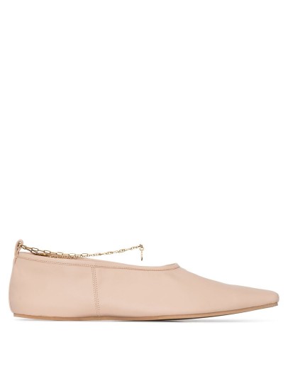 chain-detail ballerina shoes