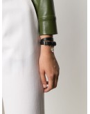 leather skull charm bracelet