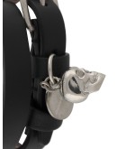 leather skull charm bracelet