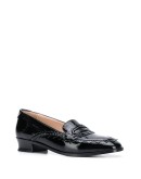shiny loafers