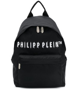 logo print backpack