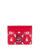 monogram print cardholder