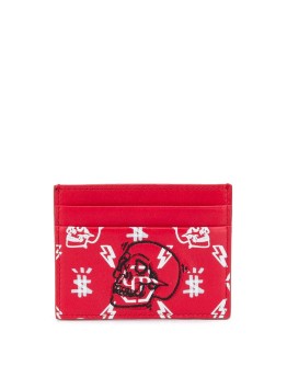 monogram print cardholder
