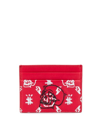 monogram print cardholder