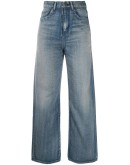faded straight-leg jeans