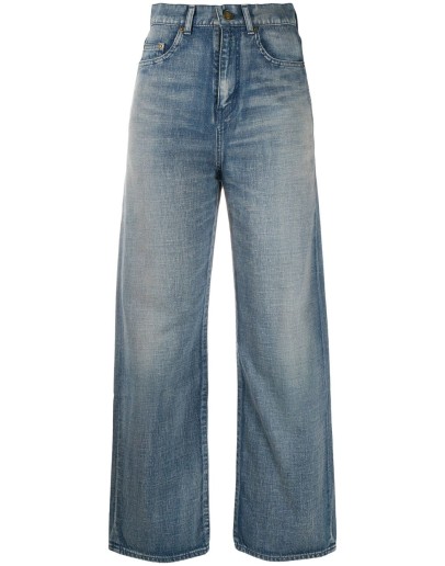 faded straight-leg jeans