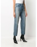 faded straight-leg jeans
